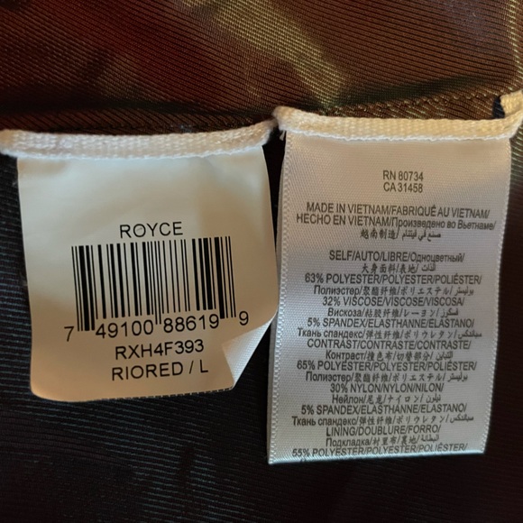 Women's Red Double-Breasted Jacket - Picture 2 of 2